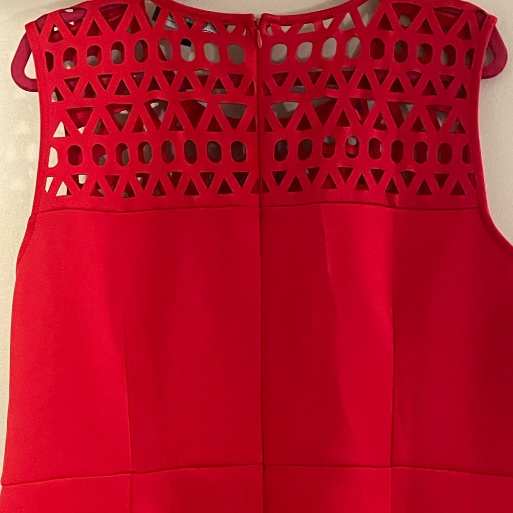 Eloquii Red Midi Dress with Cutout Details - Picture 5 of 6
